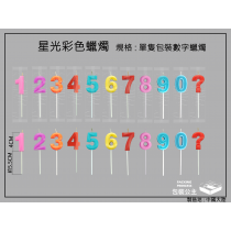 波紋造型星光數字蠟燭(S)-可自選數字